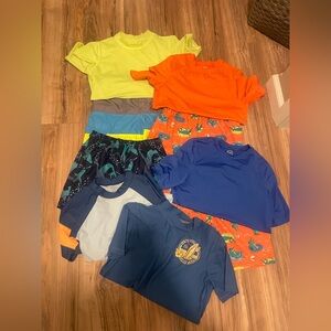 Bundle Multiple Brands- Kids Rash Guard and Swim Set - Bright Neon & Blue Mix